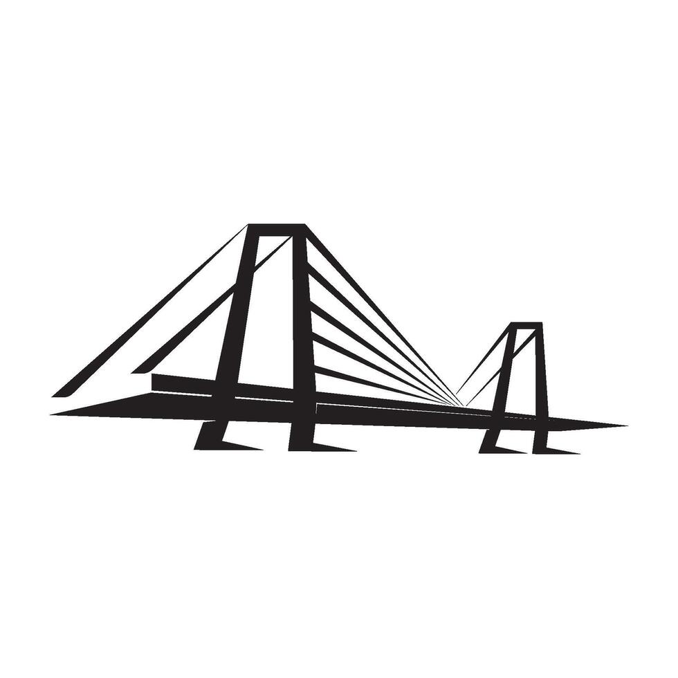 bridge Logo Template illustration flat design vector