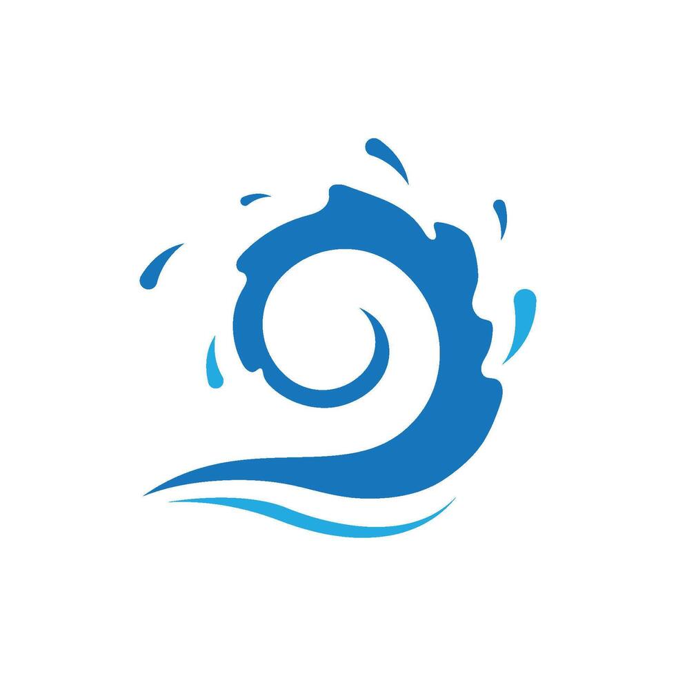Water Wave icon Logo Template vector