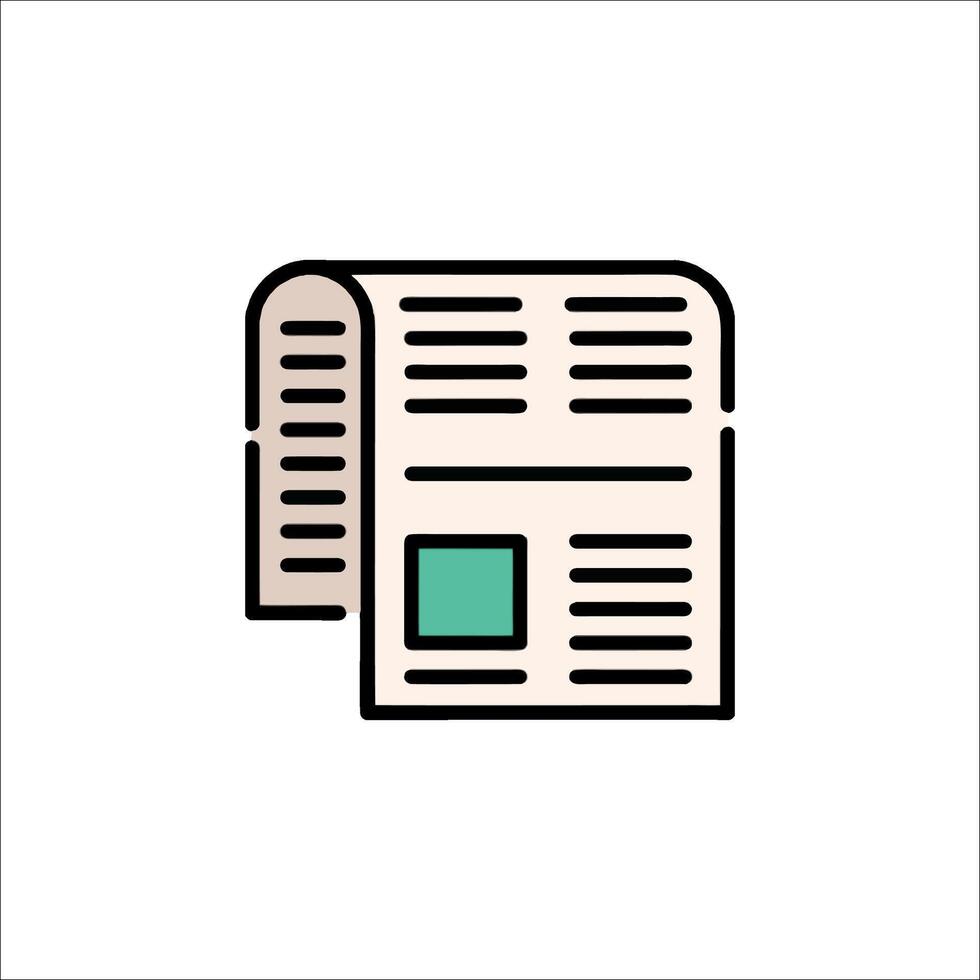 Newspaper icon illustration vector