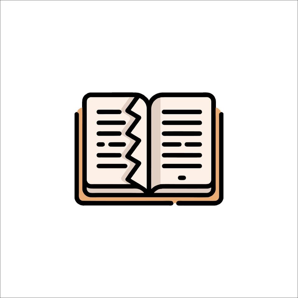 An open book icon on a white background vector