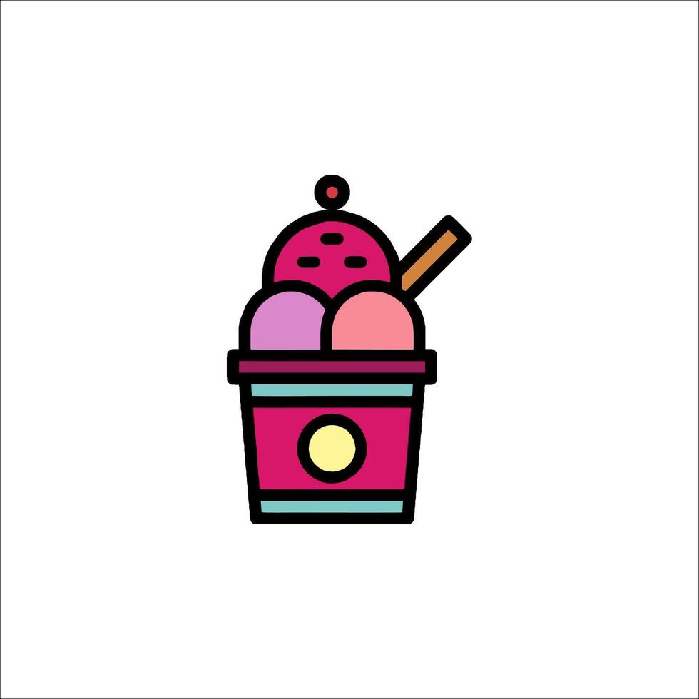 Ice cream icon illustration vector