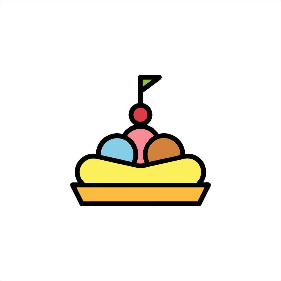 Ice cream icon, illustration vector