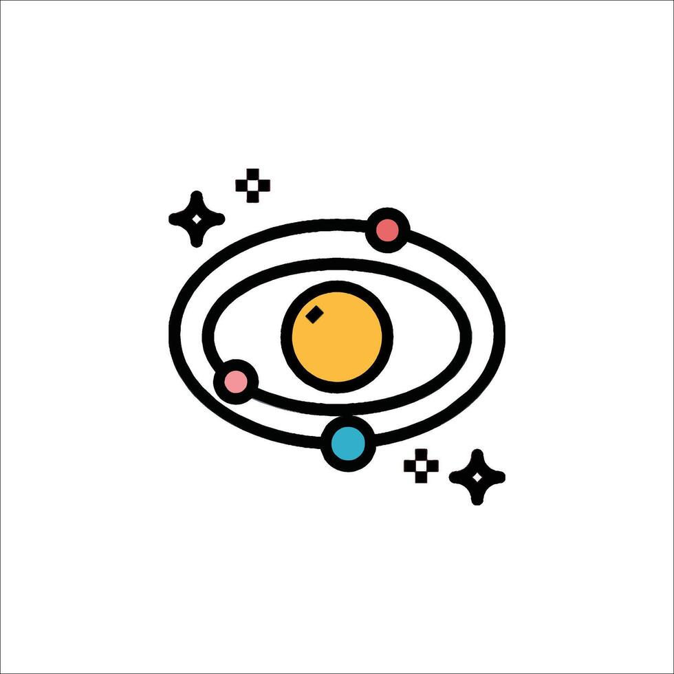 The logo for a space station vector