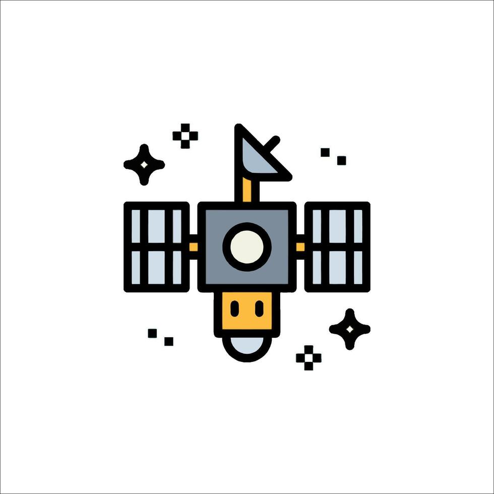 Space station icon illustration vector