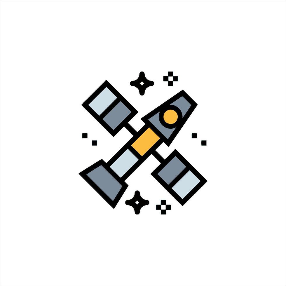 Space shuttle icon vector