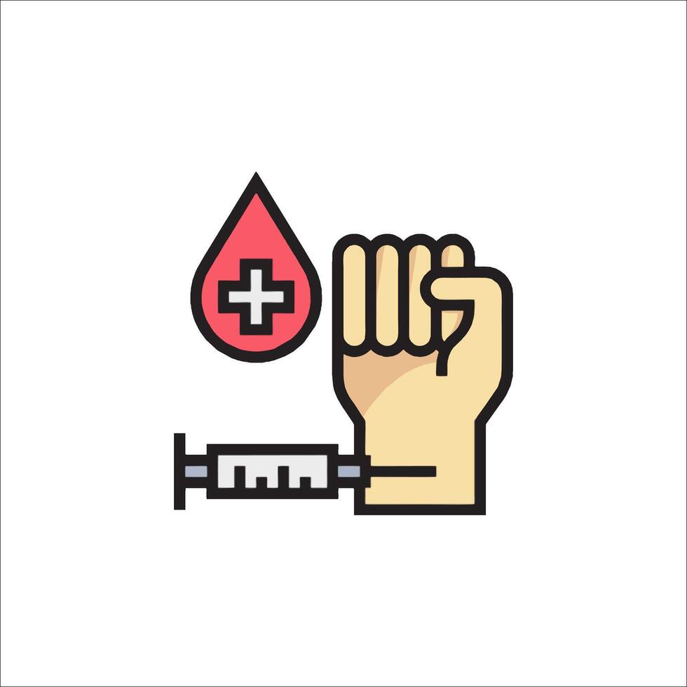 Blood donation icon, illustration vector