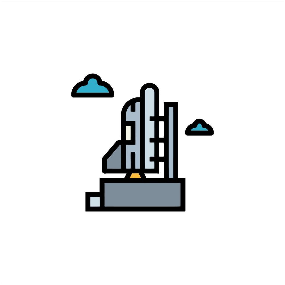 Space shuttle icon illustration vector