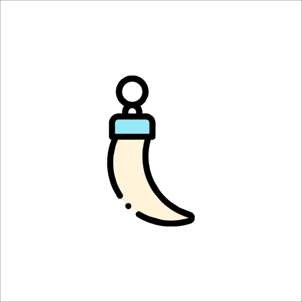 A small, blue and white icon of a tooth vector