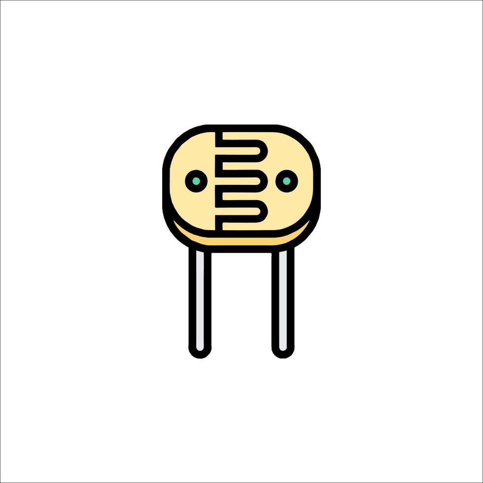 A small electronic device with a green face vector