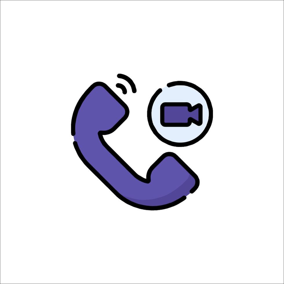 A phone icon with a camera icon vector