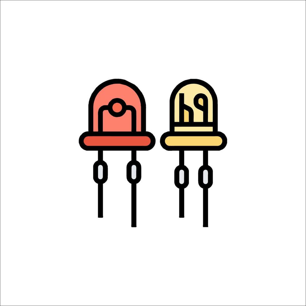 Two electronic components on a white background vector