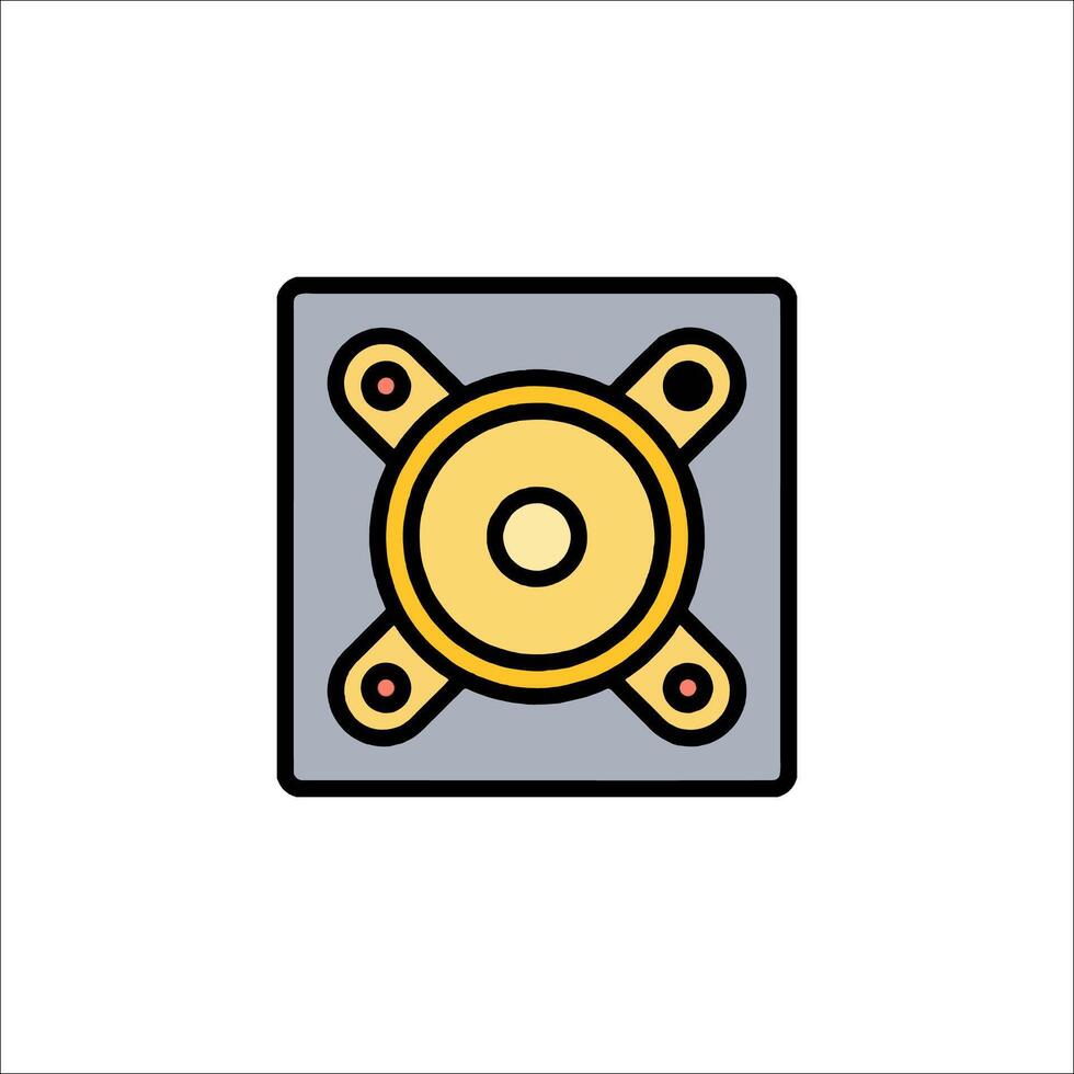 A speaker icon in a square box vector