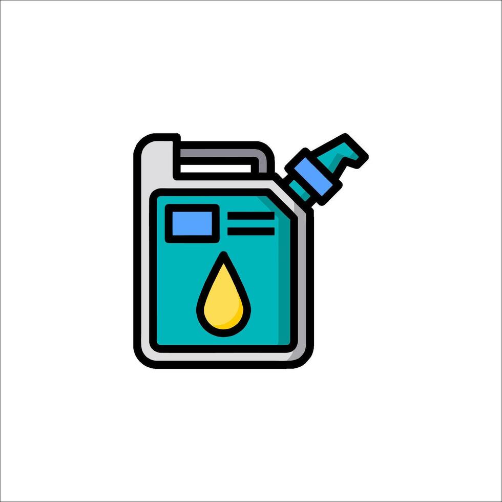 A can of oil with a drop of oil in it vector