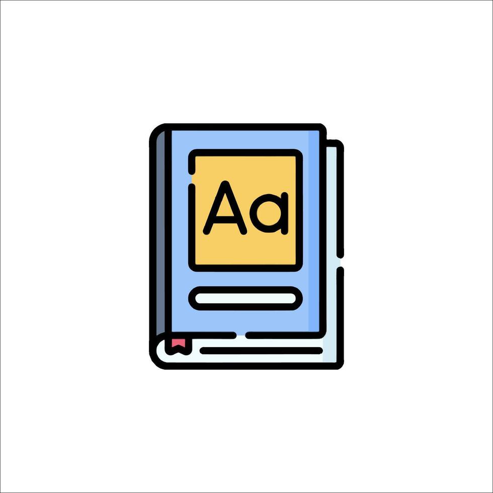 A book with the letter a on it vector