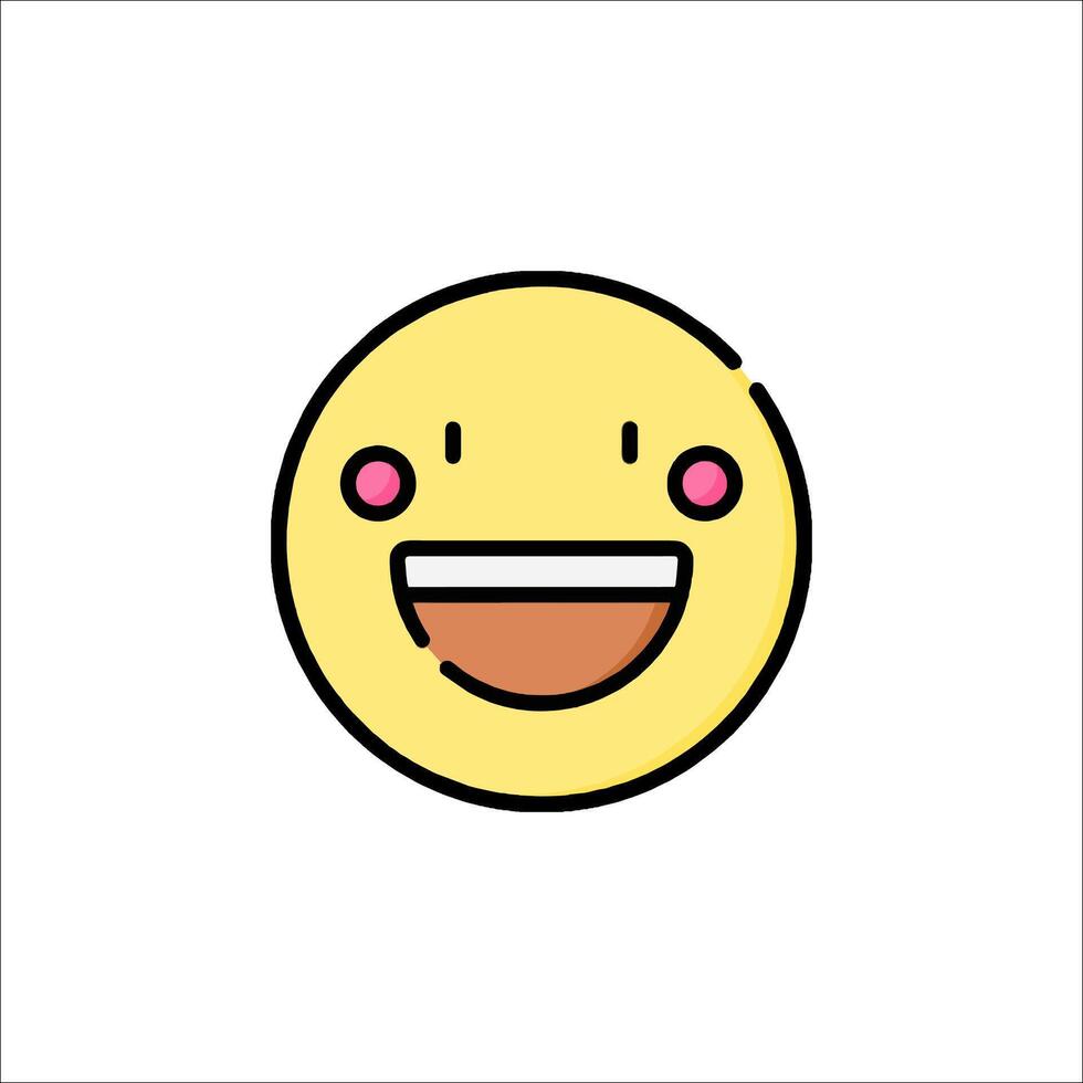 A smiley face with a pink tongue and a smile vector