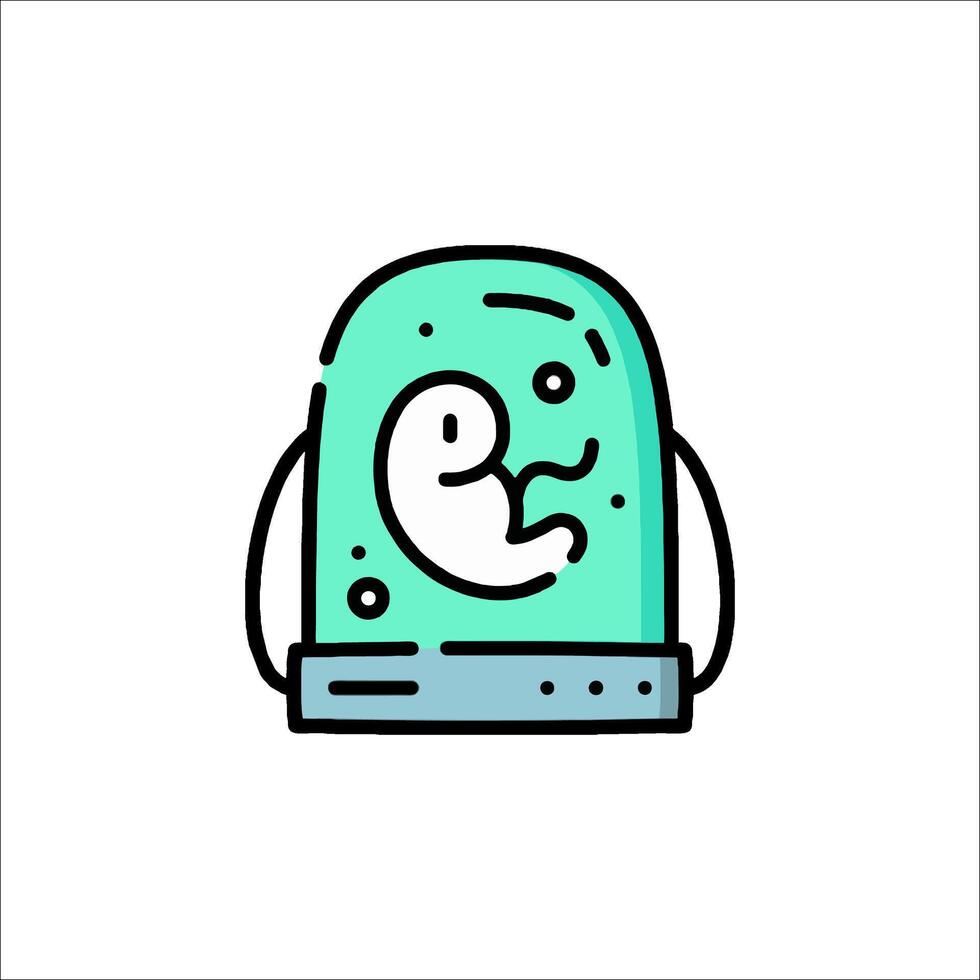A baby in a space capsule icon vector