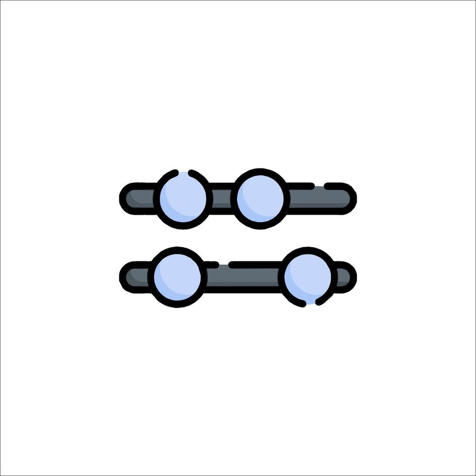 A line of three buttons on a white background vector