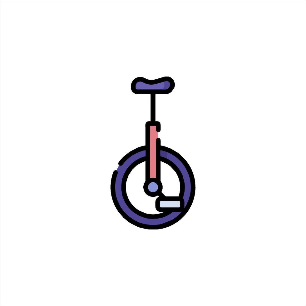 A purple and pink unicycle icon on a white background vector