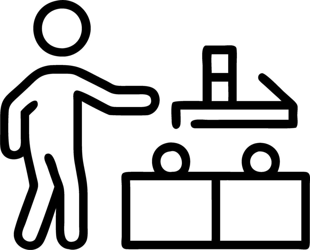 Worker inspecting automated conveyor belt Set 4 vector