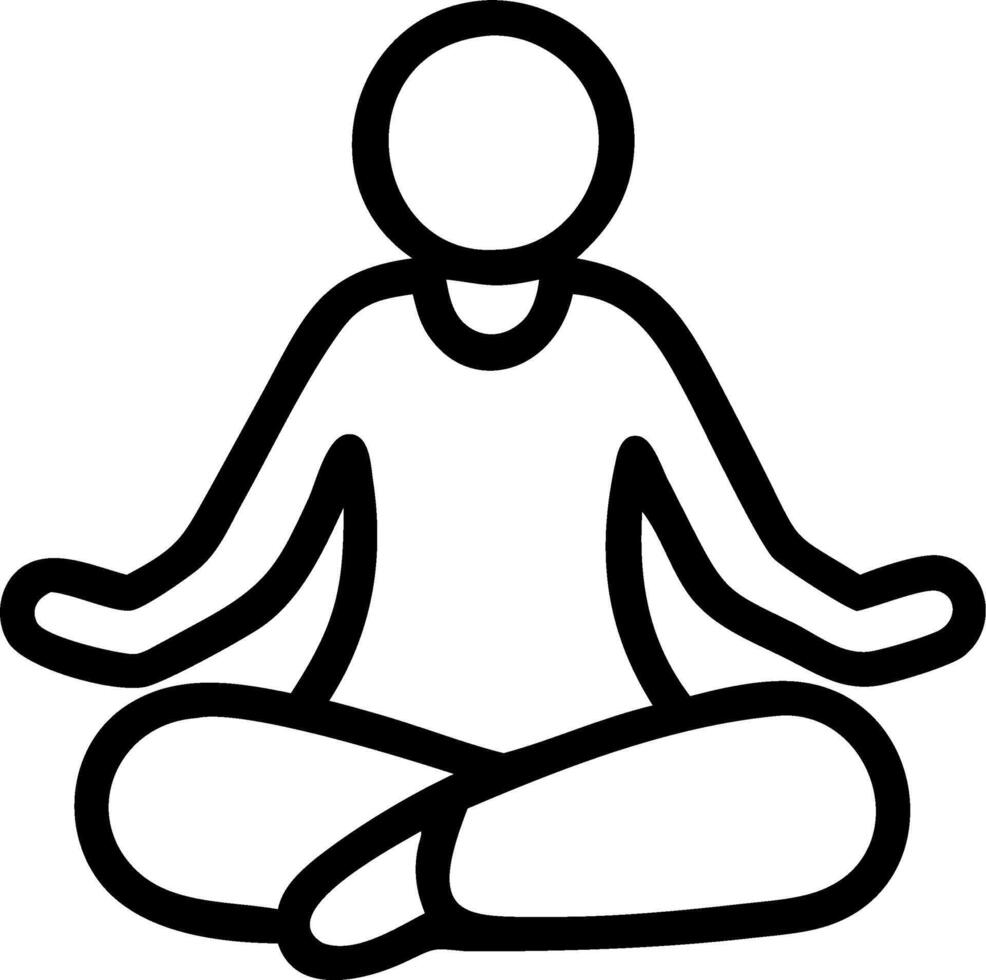 Yoga and meditation icons set vector
