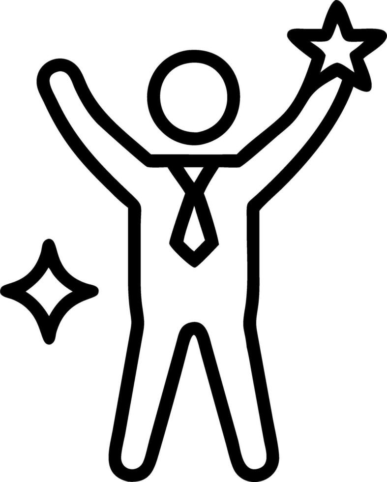 Young professional achieving career goals on plain background vector