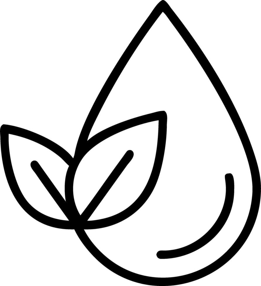 Water droplet with leaf inside vector