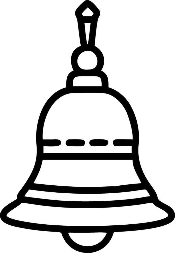 image of traditional Indian bell ghanti isolated on white background. vector