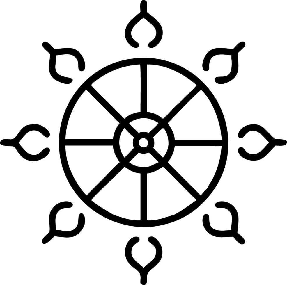 image of a Chinese zodiac wheel with animals isolated on white background. vector