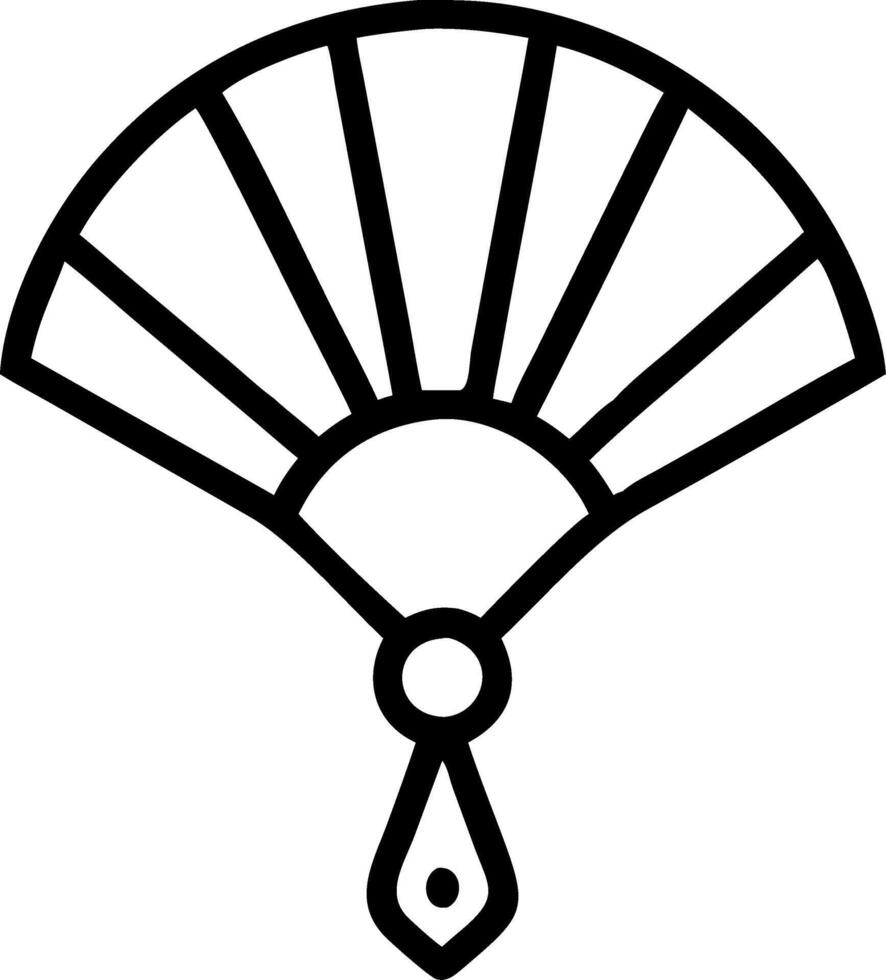 image of traditional Indian hand fan pankha isolated on white background. vector