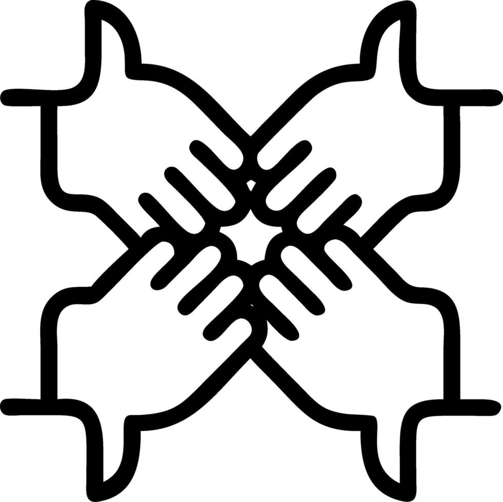 Unity Hands Icon vector