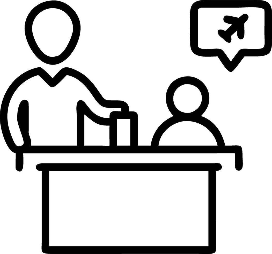 Travel consultant negotiating travel packages on plain background Set 11 vector