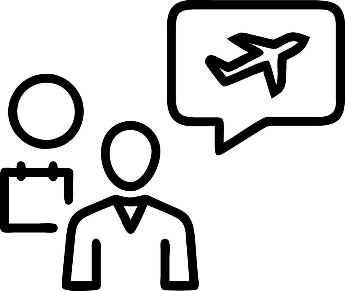 Travel consultant negotiating travel packages on plain background Set 9 vector