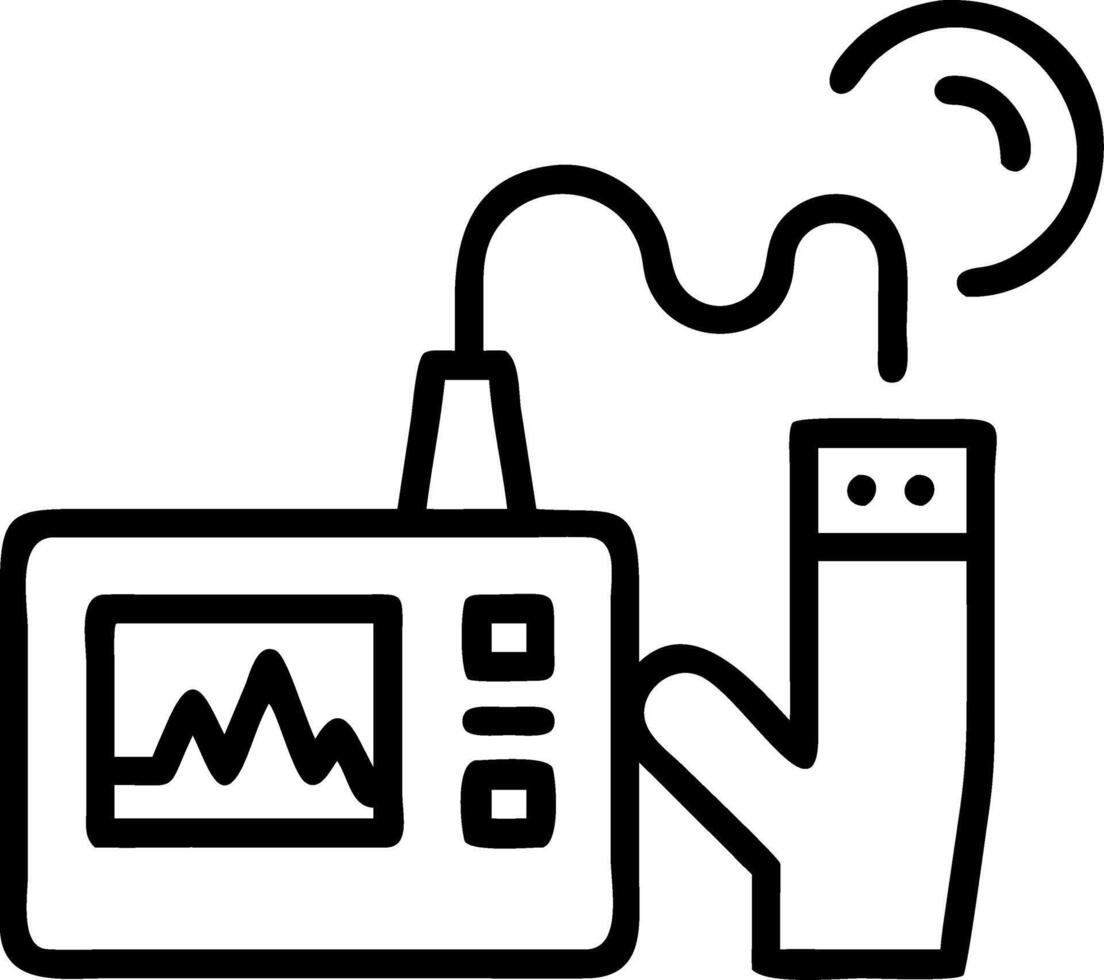 Technician monitoring emissions with digital tools vector