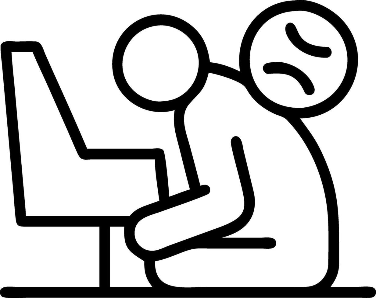 Tired Office Worker vector
