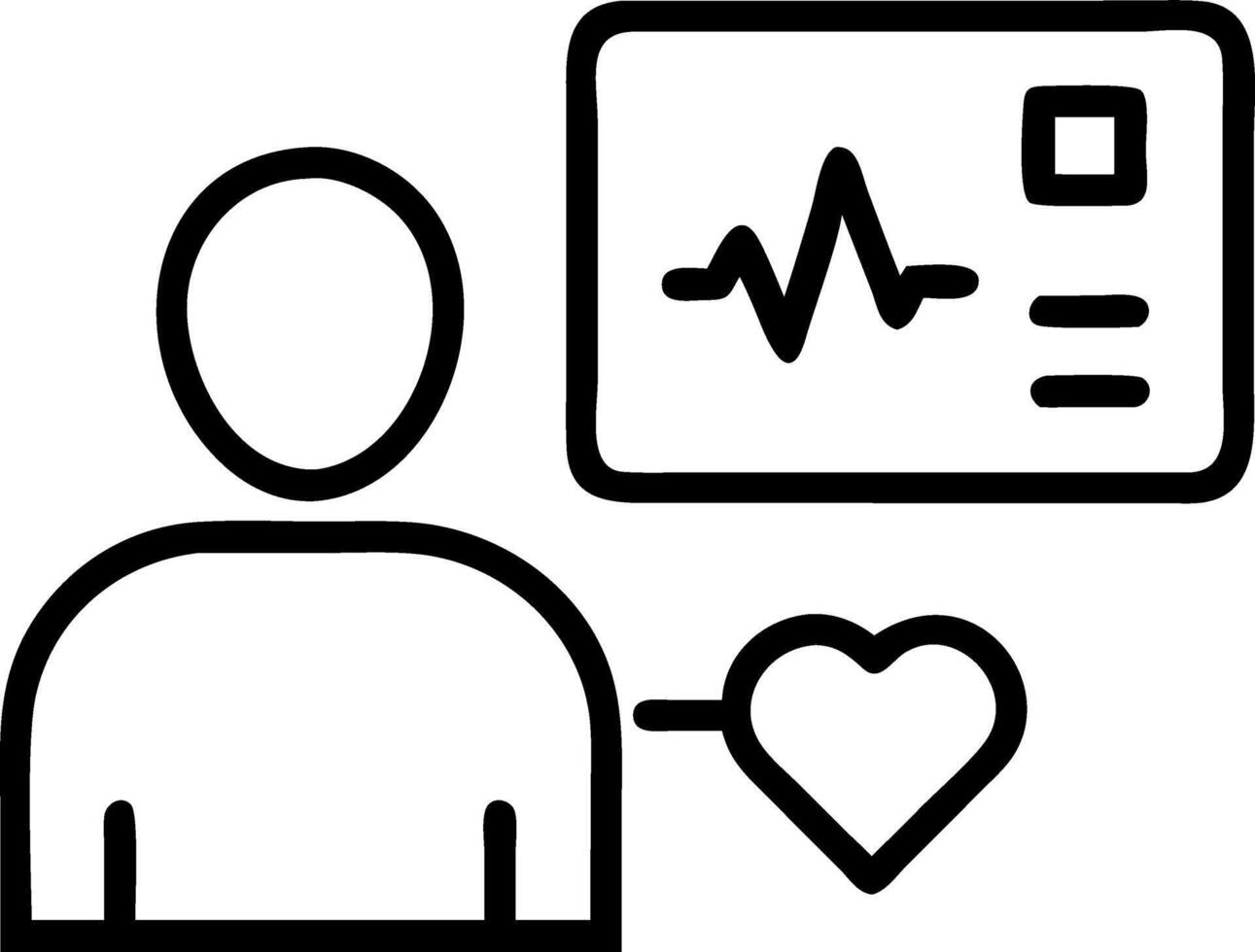 Technician monitoring patient vitals on digital dashboard vector