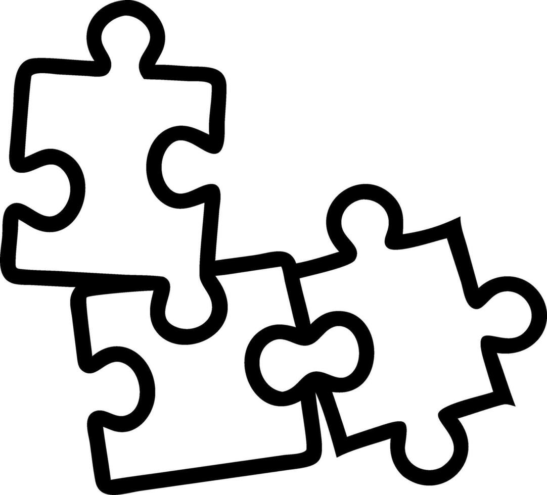 Transparent puzzle pieces with team icons isolated on white background Set 6 vector