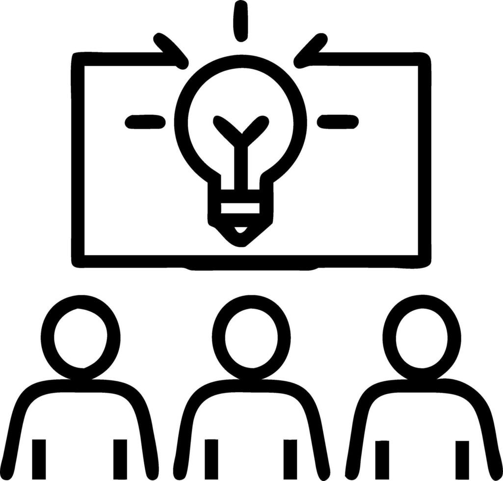 Team brainstorming renewable energy ideas vector