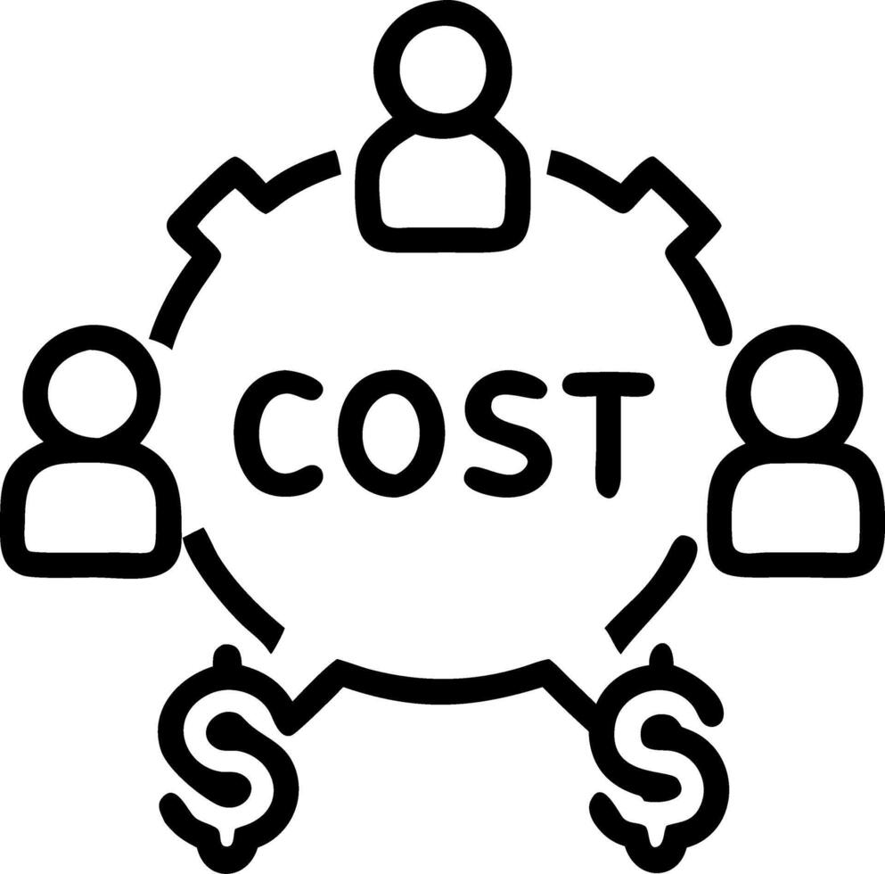 Team collaborating on cost management strategies in bokeh digital art copy space vector