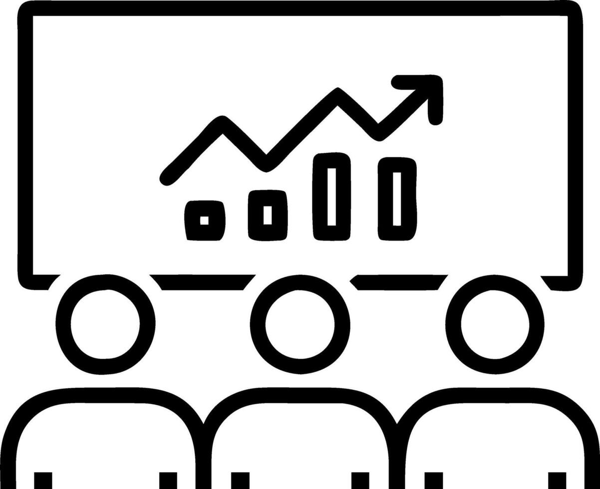 Team analyzing eco friendly market trends Set 4 vector
