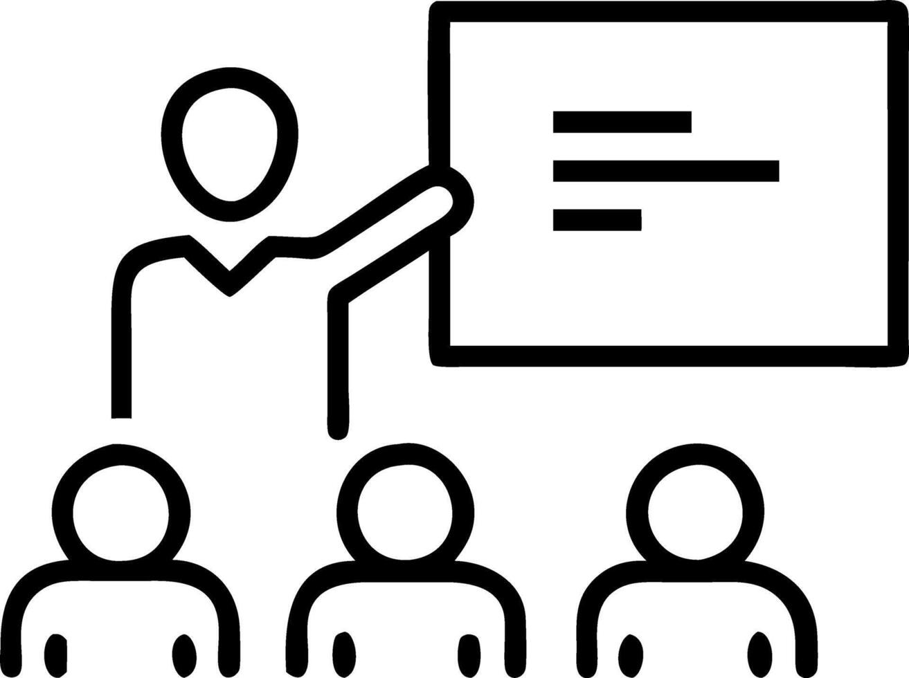 Teacher educating students on cybersecurity with copy space vector