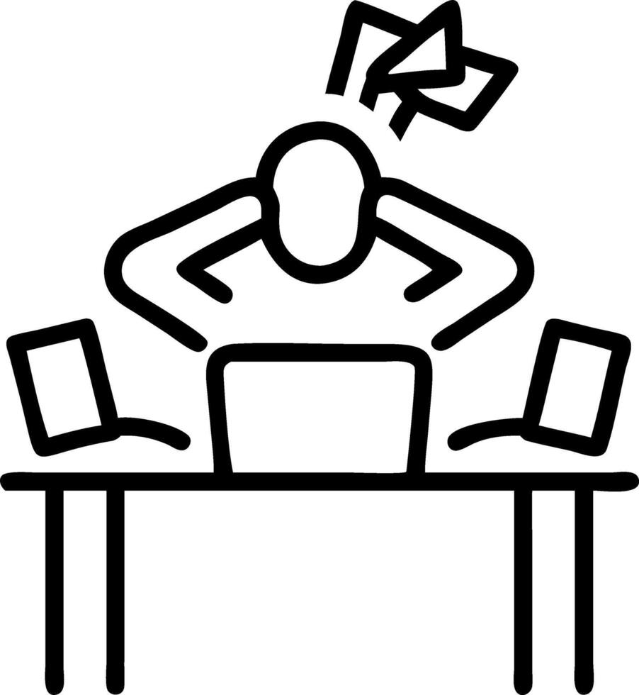 Stressed Business Professional vector
