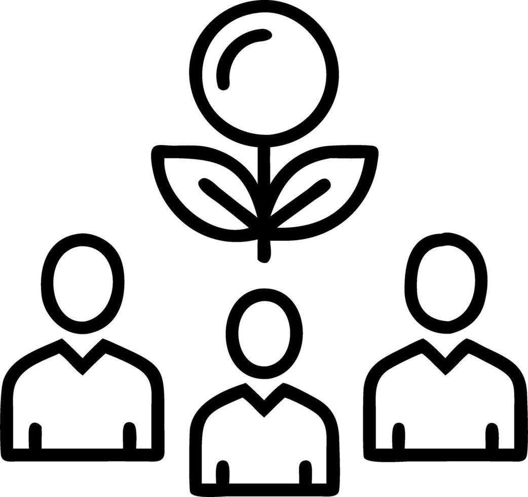 Sustainable HR practices team implementing green policies with space for text vector