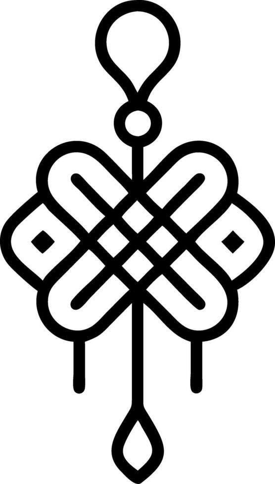 Soft abstract image of a traditional Chinese knot on a textured background with ample copy space vector
