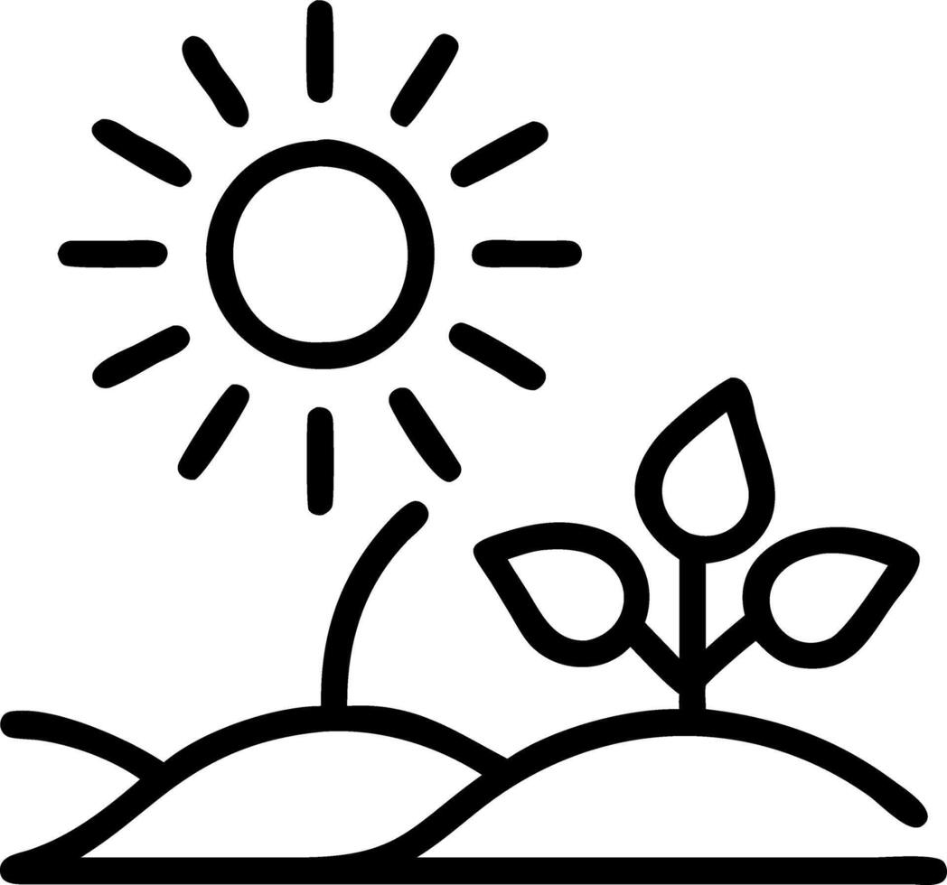 Soft abstract image of sunflower fields with a radiant sun and copy space on top vector