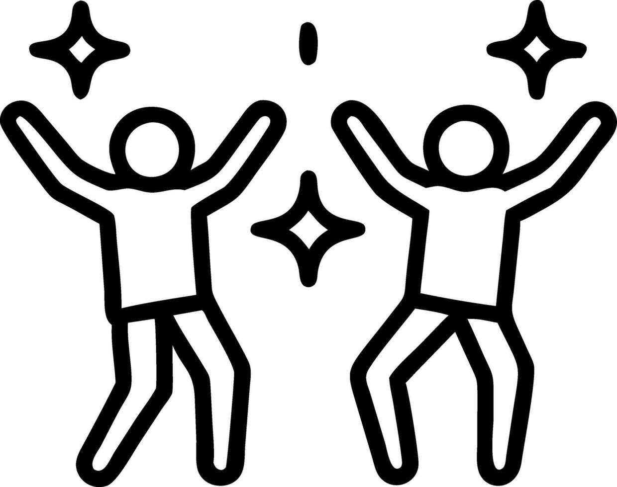 Soft abstract image of friends dancing under colorful fairy lights copy space on side vector