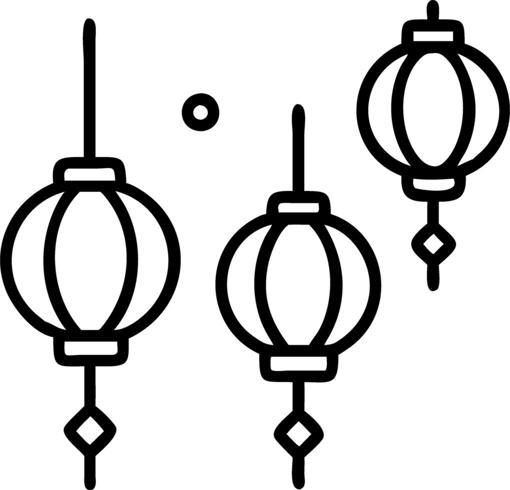 Soft abstract image of golden lanterns floating against a red backdrop with ample copy space on the right vector
