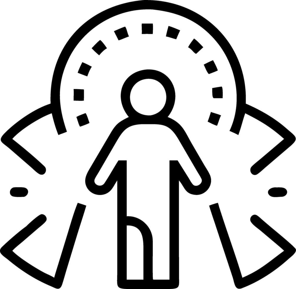 Soft focus image of a person entering a portal or gateway with bokeh effects and copy space symbolizing Science Fiction Day. vector