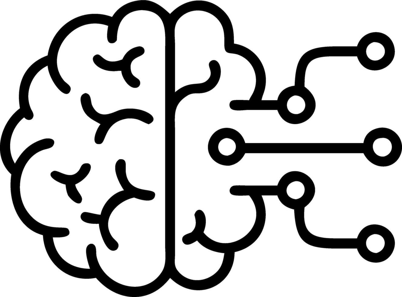 Soft abstract digital art of a human brain connected to digital networks with bokeh lights and copy space symbolizing Science Fiction Day vector