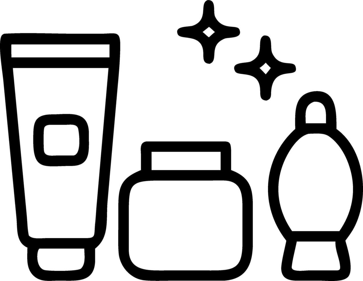 Skincare products icon set vector