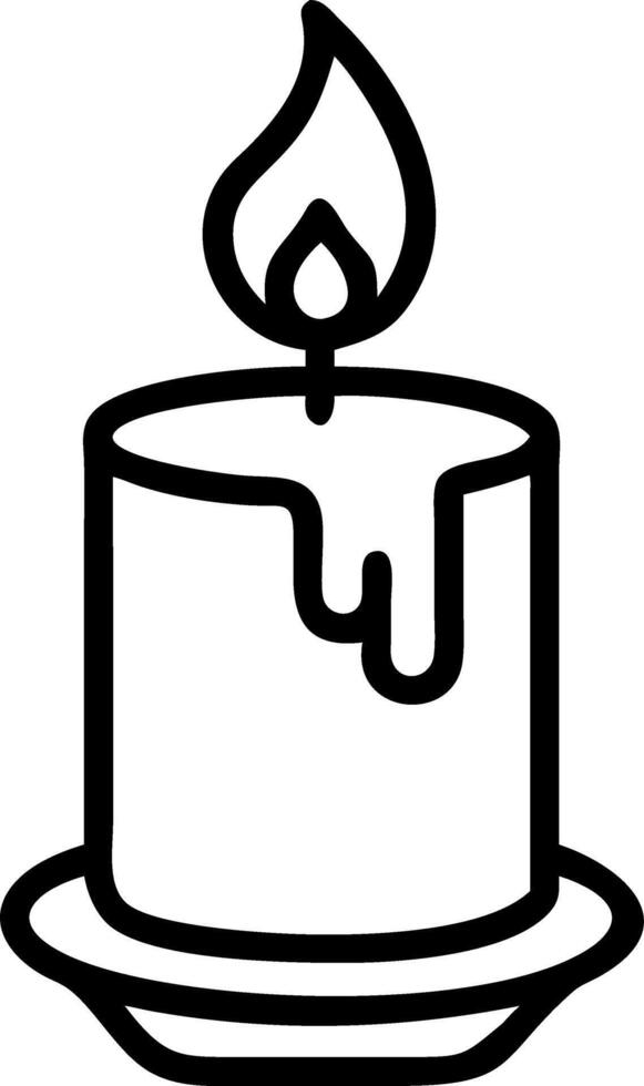 Relaxing candle icon vector